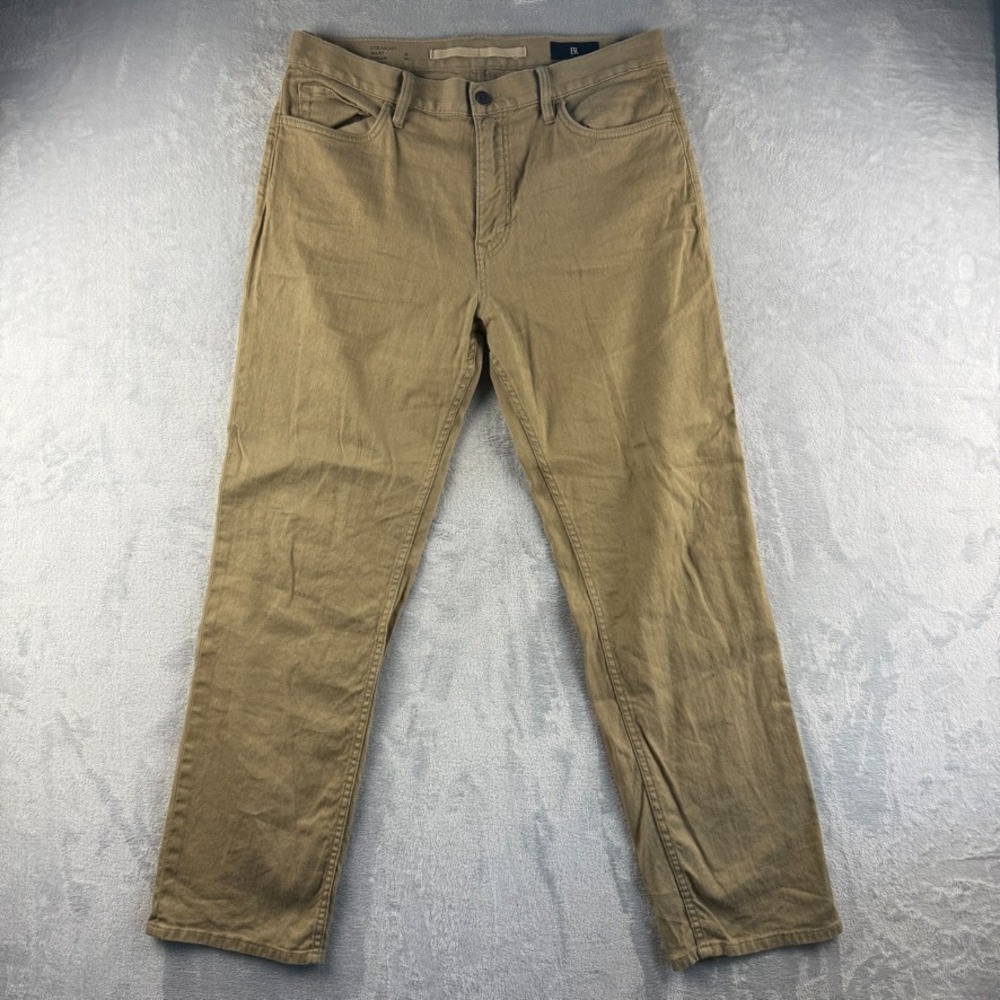 Banana Republic Traveler Pants Mens 33x30 Beige Straight Fit Stretch Twill